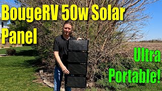 The Ultra-Portable BougeRV 50w Solar Panel.  Perfect for Hiking, backpacking and camping! by Off Grid Basement 437 views 3 weeks ago 6 minutes, 40 seconds