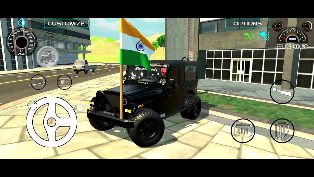 Modified Mahindra Jeep 😈Indian game 😈stunts video 😈sidhumoosewala Jeep 