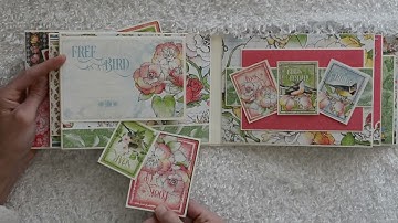 Graphic 45 Bird Watcher Mini Scrapbook Album