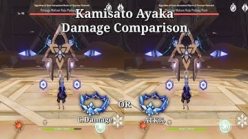Kamisato Ayaka Circlet C.Dmg or ATK% ? Damage Comparison | Genshin Impact