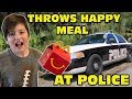 Kid Throws Happy Meal At Police, Gets ARRESTED! - Mom Cries!