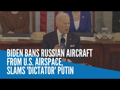 Biden bans Russian aircraft from US airspace, slams 'dictator' Putin