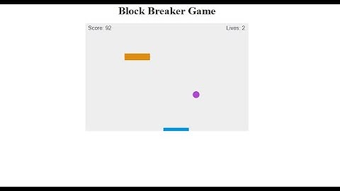 Simple Block Breaker Game in JavaScript