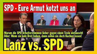 Lanz vs. SPD. Eure Armut kotzt uns an: Warum die SPD Arbeiterstimmen lieber gegen Teslas eintauscht