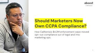 Should Marketers Now Own CCPA Compliance?