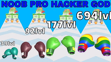 NOOB VS PRO VS HACKER VS GOD  in Level Up Boxing
