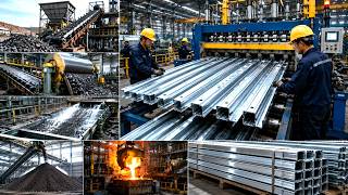 Oh, so this is how the light steel production process works in factories, from iron ore to strong...