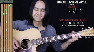 Video thumbnail of "Never Tear Us Apart Guitar Cover Acoustic - INXS  🎸 |Tabs + Chords|"