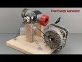 How to Make Flywheel 220v Free Energy Generator With AC Motor Connect Spring Machine