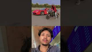 Kawasaki H2 vs. Ferrari F8: The Showdown 😈🔥#shorts #ninja #h2r #trending #viralvideo #shortvideo