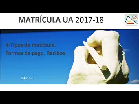 Tipos de matrícula. Formas de pago. Recibos