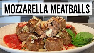 Mozzarella Meatballs- Super Easy Cheese Stuffed Meatballs
