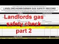 LANDLORDS GAS SAFETY CHECK, part 2 introduction on how to carry out a landlords report for trainees.