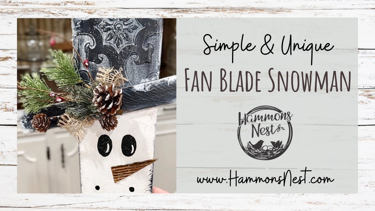 Snowman Craft Repurposed Ceiling Fan