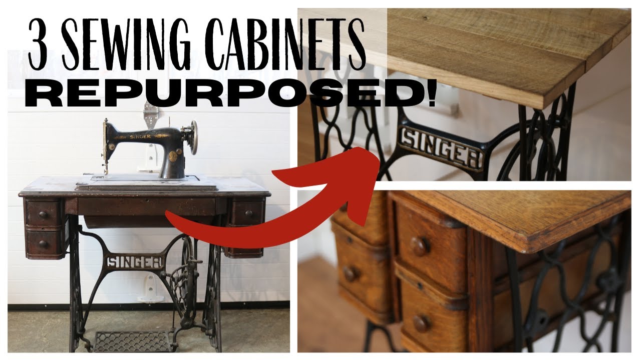 Singer Cabinet Makeover Sewing Repurpose Makeovers You