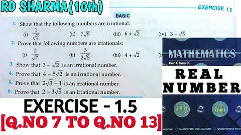 RD SHARMA CLASS 10 EXERCISE- 1.5 [Q.NO 7 TO 13] CHAPTER 1 REAL NUMBER SOLUTION/MATH FEAR/CBSE