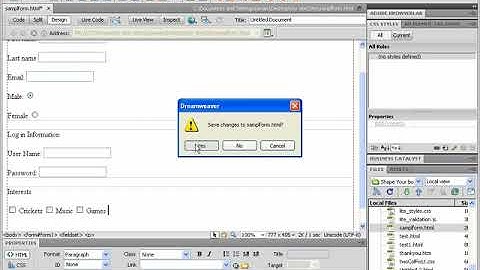 Dreamweaver CS5 Finalizing Form Chapter 8 class 8.6 in Urdu Hindi @SHiz Tech