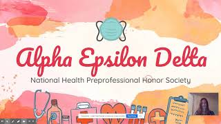 RPI Student Union Open House 2020 - Alpha Epsilon Delta (AED)