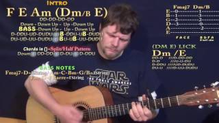 Video thumbnail of "Location (Khalid) Guitar Lesson Chord Chart - Capo 4th"