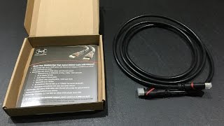 HDMI Cable Premium 6ft 1.8M for Blueray 3D DVD PS3 PS4 XBOX LCD HD TV 1080P USA Mediabridge ULTRA Series HDMI Cable Unboxing in 4K UltraHD