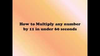 MATHS HACKS: Multiplying by 11 in under 60 Seconds