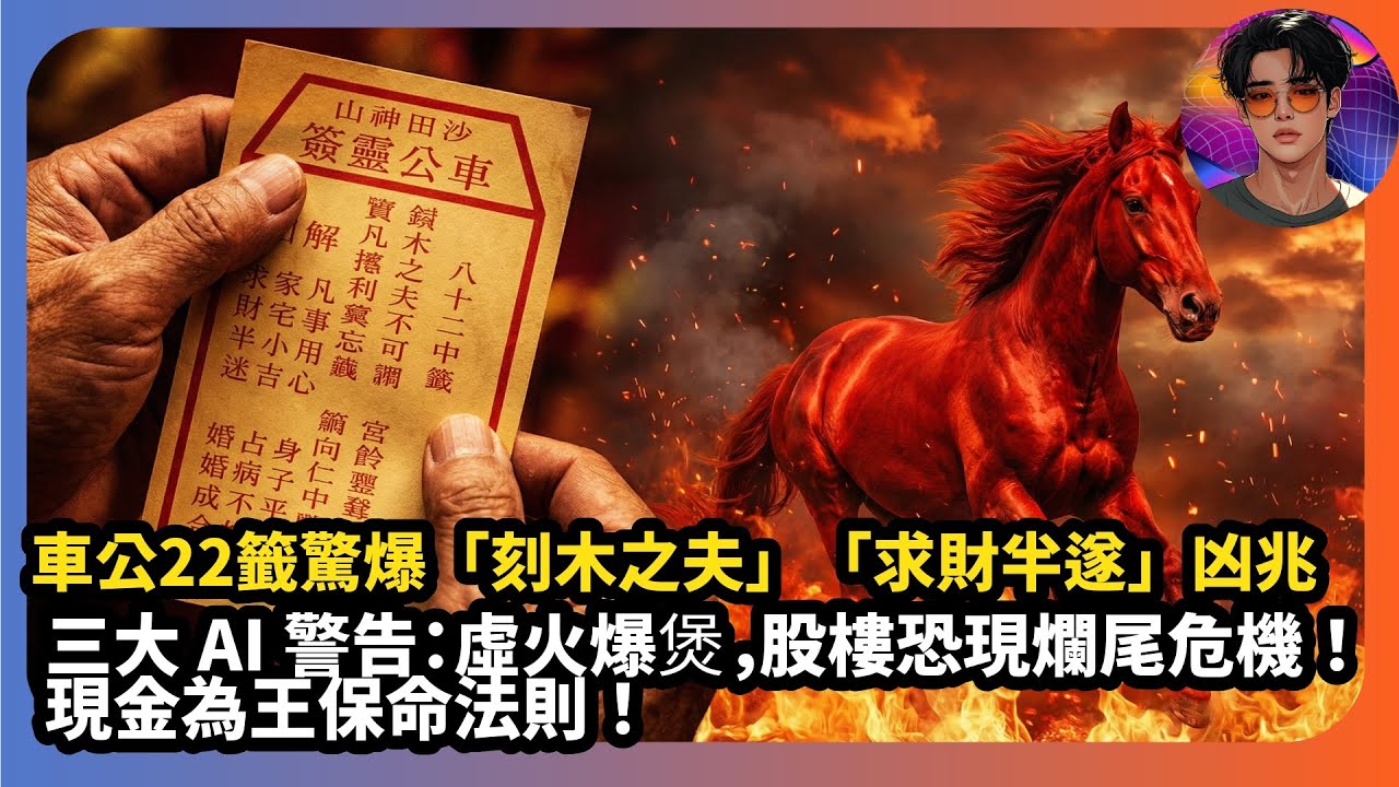 【一文睇清】車公22籤驚爆「刻木之夫」「求財半遂」凶兆｜三大AI警告：2026赤馬年虛火爆煲，股樓恐現爛尾危機！現金為王保命法則曝光｜娛樂爆爆爆2.0