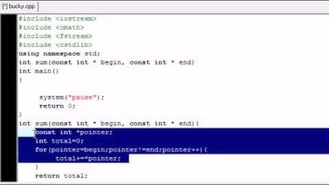 C++   Tutorial - 29 - Array Ranges in Functions.flv
