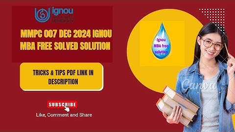 Mmpc 007 Dec.2024 free solved question paper pdf links in description