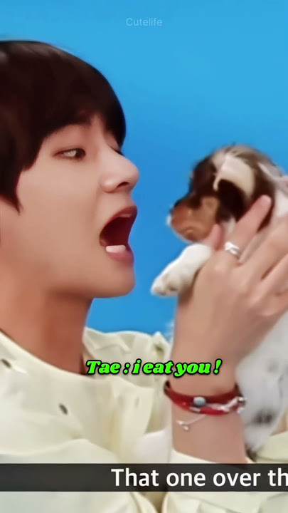 Tae scared puppy πΆ