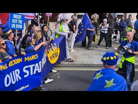 'Rejoin the EU' March, London Whitehall. 23.09.2023.