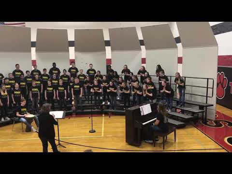 Pleasant Lea Middle School Black & Gold choir sings Nda Wana