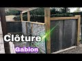 Comment monter une clture en gabion bois et ardoise