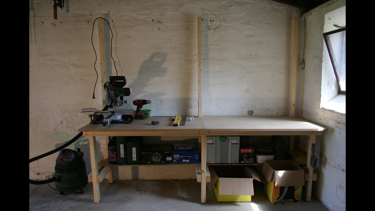 Byg selv 80x240cm arbejdsbord / værkstedsbord youtube