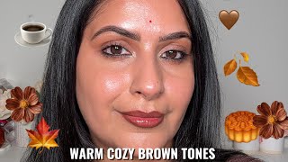 BROWN LATTE FALL MAKEUP 🍂🤎☕️🥮 QUICK & EASY