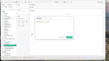 Creating A Calculated Field & Changing Field Names: Tableau Basics