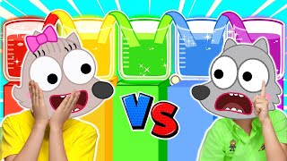 🌈Pica Learns Colors with Colorful Family | Learn Colors for Kids | Pica Parody Channel