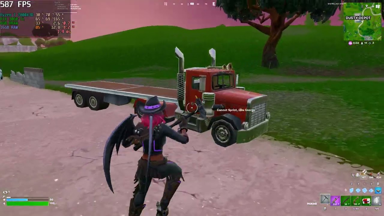 RTX 3060TI + Ryzen 7 7800X3D Fortnite Chapter 6 season 1 OG