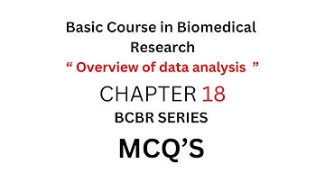 CHAPTER 18 | Overview of Data Analysis | MCQs & Quiz | BCBR Series