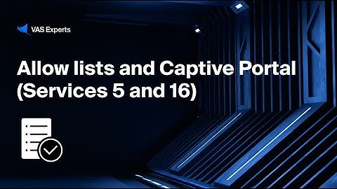 Allow lists and Captive Portal (Services 5 and 16)