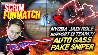 NYOBA JADI SUPPORT PAS SCRIM ?! LANGSUNG KITA GASS PAKE SNIPER !!! - PUBG MOBILE INDONESIA