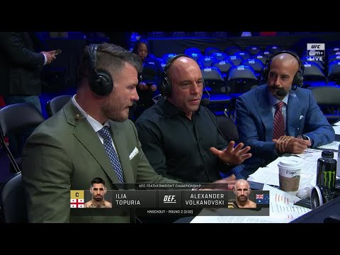 Joe Rogan &amp; Michael Bisping debate if Volkanovski should get immediate rematch vs. Topuria | UFC 298