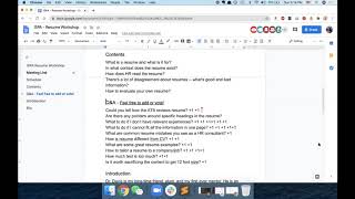 Resume 101 - ISPA Resume Workshop (Part 1)