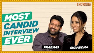 Prabhas & Shraddha Kapoor Candid Interview I Saaho I Baahubali 3 | SHOWSHA