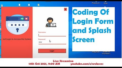 Login Screen Coding in C# .Net | Login Design Splash Screen