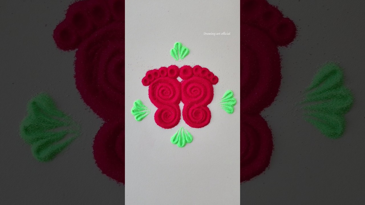 maha laxmi charan rangoli🌼 