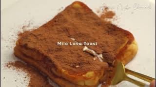 Milo lava toast | Toast Viral | Super mudah