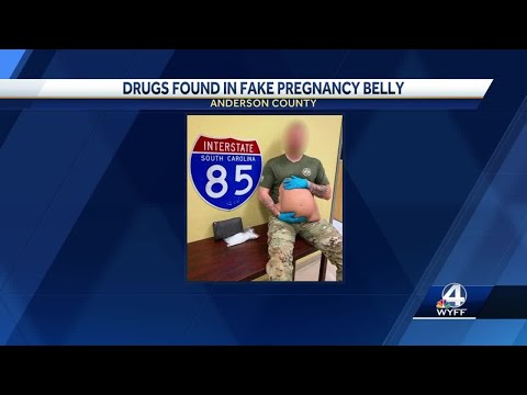 Cocaine found taped inside rubber pregnancy belly during traffic stop in South Carolina, deputies...