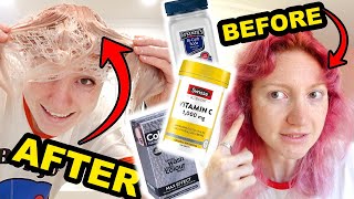 Trying 4 Different Hair Color Removing Techniques (Vitamin C, Detergent, Bicarb Soda &amp; Revolution)