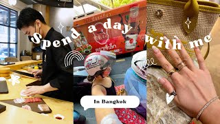 Spend a day with me in Bangkok Vlog | เดินเล่นสยาม, กิน Omakase, ทำเล็บ 💅🏻 | Vlog ภาษาไทยแรก