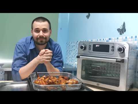 Крылышки барбекю, Картофель Фри, Овощи гриль / Многофункциональная  Мини-печь GFAO-700 с Аэрогрилем